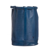 Louis Vuitton Blue Epi Leather Randonne GM Backpack Bag