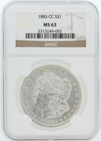 1885-CC NGC MS63 Morgan Silver Dollar