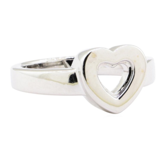 Heart Motif Ring - 18KT White Gold