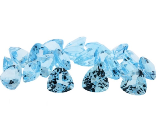 83.24 ctw Trillion Cut Natural Blue Topaz Parcel