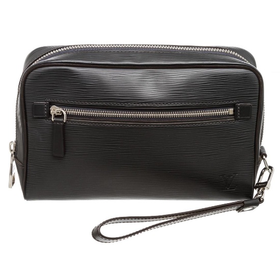 Louis Vuitton Gray Epi Leather Osh Pouch Clutch Bag