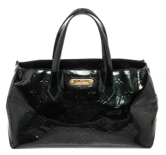 Louis Vuitton Dark Green Monogram Vernis Leather Wilshire PM Bag