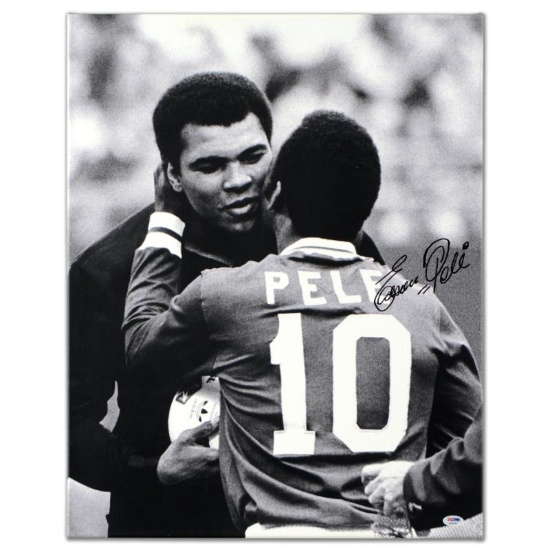 Pele & Ali Hug by Pele
