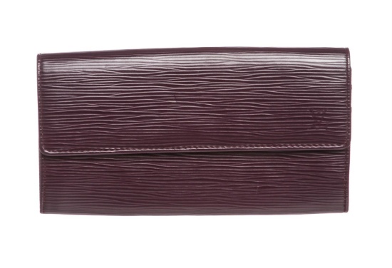 Louis Vuitton Purple Epi Leather Sarah Long Wallet