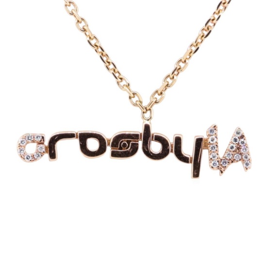 0.10 ctw Diamond "crosbyLA" Pendant with Chain - 14KT Rose Gold