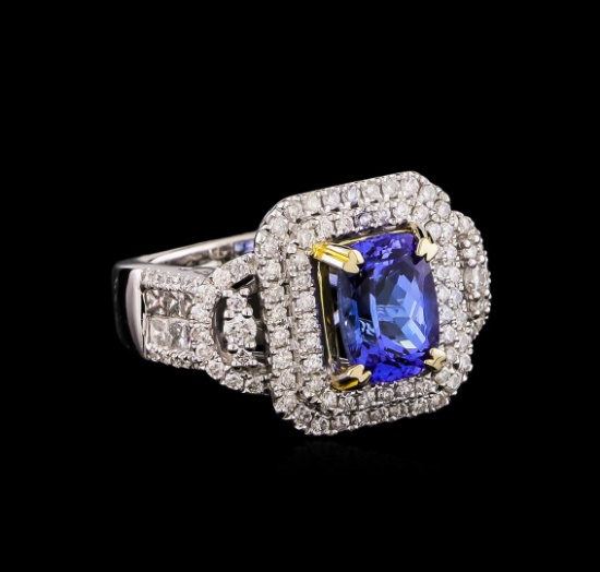 14KT Two-Tone 2.79 ctw Tanzanite and Diamond Ring