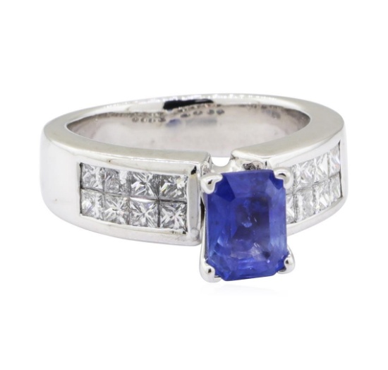 2.72 ctw Sapphire and Diamond Ring - Platinum