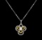 0.87 ctw Diamond Pendant With Chain - 18KT White Gold