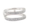 0.60 ctw Diamond Double Row Ring Guard - 14KT White Gold
