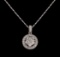 14KT White Gold 1.07 ctw Diamond Pendant With Chain