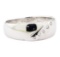 0.10 ctw Diamond Half-Dome Band - 14KT White Gold