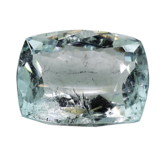 7.13 ct.Natural Cushion Cut Aquamarine