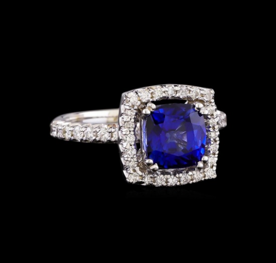 14KT White Gold 3.03 ctw Sapphire and Diamond Ring