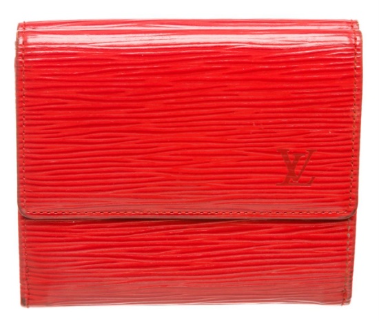 Louis Vuitton Red Epi Leather Elise Wallet