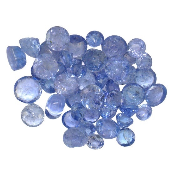 9.67 ctw Round Mixed Tanzanite Parcel