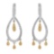 14k Two Tone Gold 0.50CTW Diamond Earrings, (I1-I2/H)