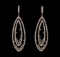 14KT Rose Gold 3.75 ctw Diamond Earrings
