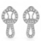 18k White Gold 0.50CTW Diamond Earrings, (SI1-SI2/G-H)