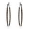 14k White Gold 1.00CTW Brown Diamonds Earrings, (SI1-SI2/Gold)