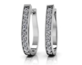 14K White Gold 1.50CTW Diamond Earrings, (SI2/F-G)