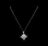 14KT White Gold 1.82 ctw. Diamond Pendant with Chain