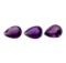 21.86 ctw.Natural Pear Cut Amethyst Parcel of Three