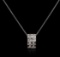 14KT White Gold 0.75 ctw Diamond Pendant With Chain
