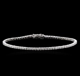 3.20 ctw Diamond Bracelet - 18KT White Gold