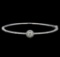 1.14 ctw Diamond Bangle Bracelet - 14KT White Gold