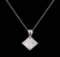 1.28 ctw Diamond Pendant With Chain - 14KT White Gold