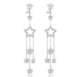 14k White Gold 0.90CTW Diamond Earrings, (SI1 /J)