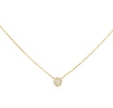 0.14 ctw Diamond Necklace - 14KT Yellow Gold