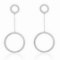 14k White Gold 0.42CTW Diamond Earrings, (SI1 /H-I)