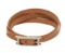 Hermes Natural Vachetta Leather Hapi 3 Multi Tour Bracelet