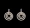 14KT White Gold 2.81 ctw Diamond Earrings