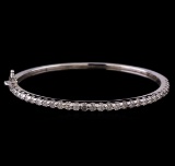 14KT White Gold 1.93 ctw Diamond Bangle Bracelet