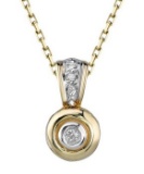 14k Yellow Gold 0.05CTW Diamond Pendant, (I1-I2/H-I)