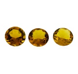 12.55 ctw.Natural Round Cut Citrine Quartz Parcel of Three