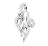 1.68 ctw Diamond Pendant - 14KT White Gold