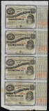 Uncut Sheet of (4) State of Louisiana Baby Bond Obsolete Notes