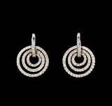 14KT White Gold 2.81 ctw Diamond Earrings