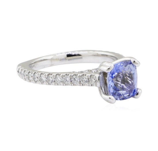 3.06 ctw Sapphire and Diamond Ring - 14KT White Gold