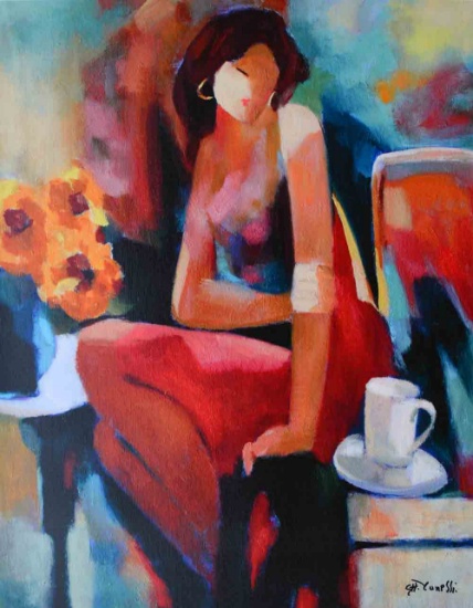 Gholam Yunessi Lady on Canvas