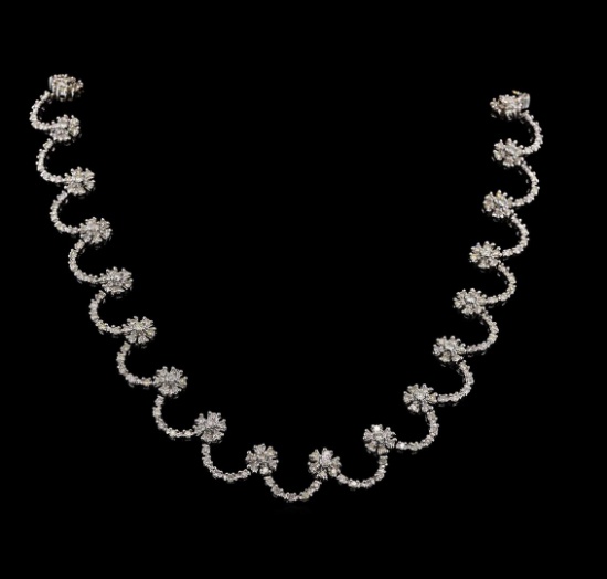 9.02 ctw Diamond Necklace - 14KT White Gold