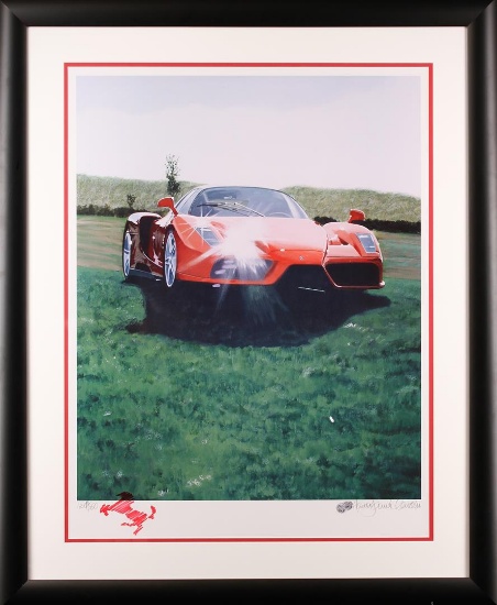 Harold James Cleworth Ferrari Red Limited Edition Lithograph