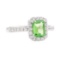 1.46 ctw Tsavorite and Diamond Ring - Platinum