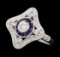 0.76 ctw Diamond Ring And Sapphire Ring- 18KT White Gold