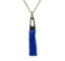 Leather Tassel Chain Necklace - Gold Plated