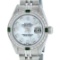 Rolex Ladies Stainless Steel Mother Of Pearl Diamond 26MM Datejust Wristwatch