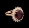14KT Rose Gold 7.94 ctw Ruby and Diamond Ring